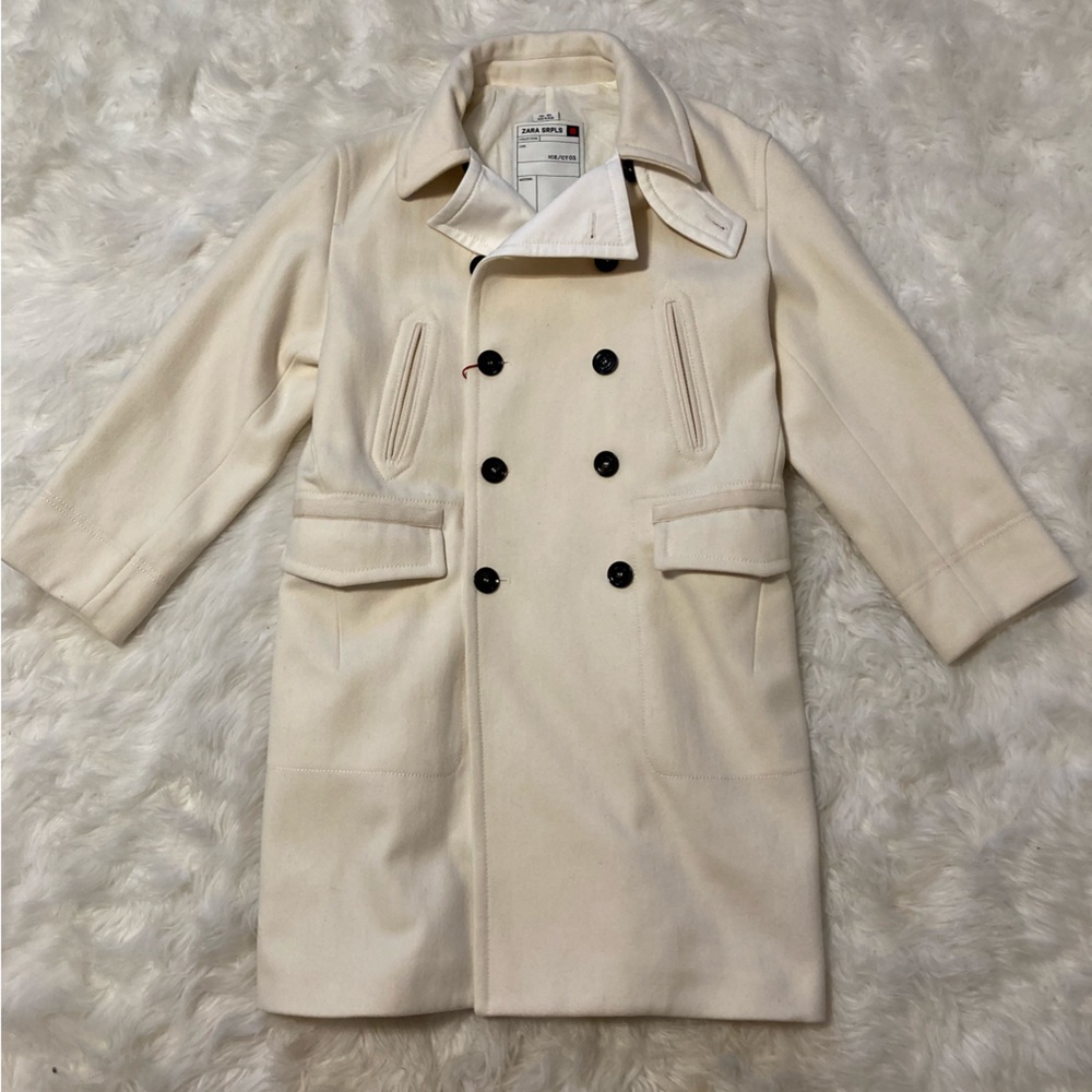 Zara Cream Trench Coat - Picture 3 of 13